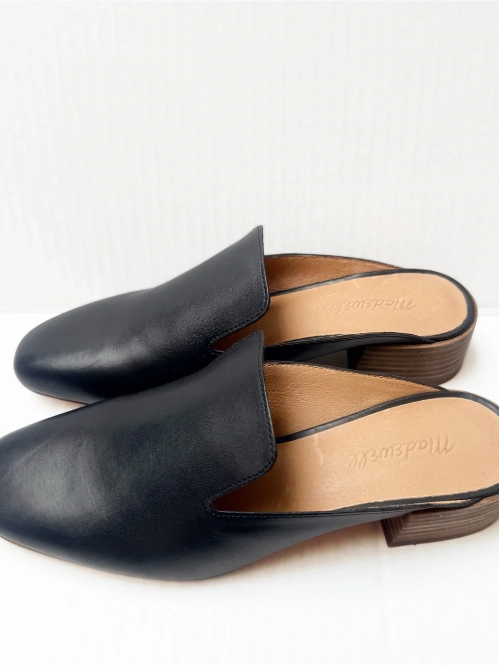 💋Madewell Black Leather Slip-On Loafers for Men